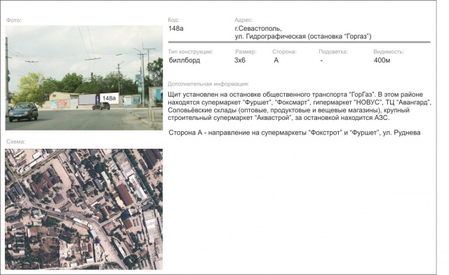 Щит 6x3,  ул.Гидрографическая