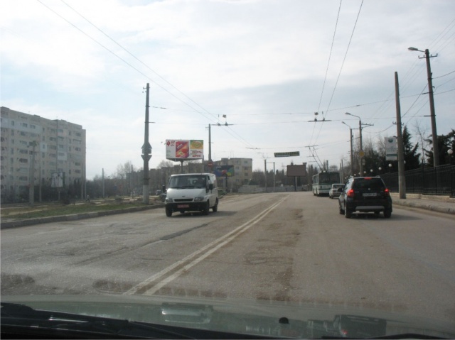Щит 6x3,  ул. Борисова - пр. Героев Сталинграда - ул.Б.Михайлова (разделительная клумба)