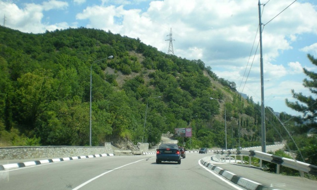 Щит 6x3,  трасса Ялта -Форос- Севастополь ( поворот на Меллас)
